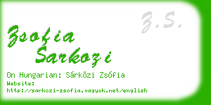 zsofia sarkozi business card