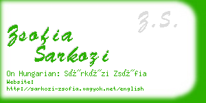 zsofia sarkozi business card